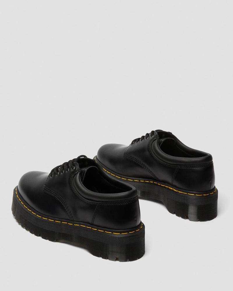 Zapatos Oxford Dr Martens 8053 Cuero Plataforma Mujer Negros | MX 415FDN